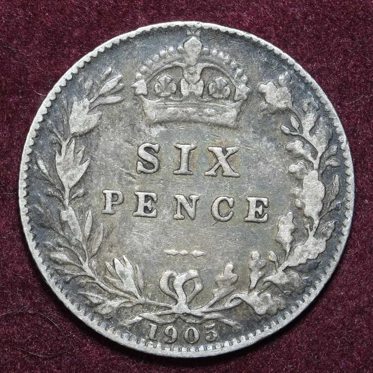 Image of 1905 Silver Sixpence Coin King & Emperor Edward Vii