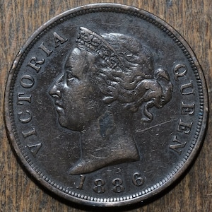 1886 Une piastre Chypre Pièce d’émission coloniale victorienne