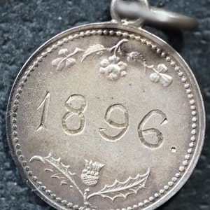 Small Silver Eastbourne Town Hall charm engraved 1896