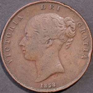 1858 One Penny Queen Victoria