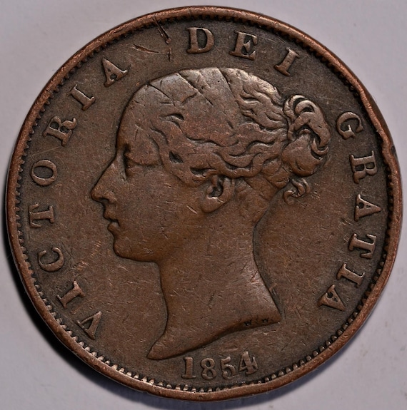 イギリス 銅貨 ペニー PCGS 1854年 ヴィクトリア ヤングヘッド ヤング