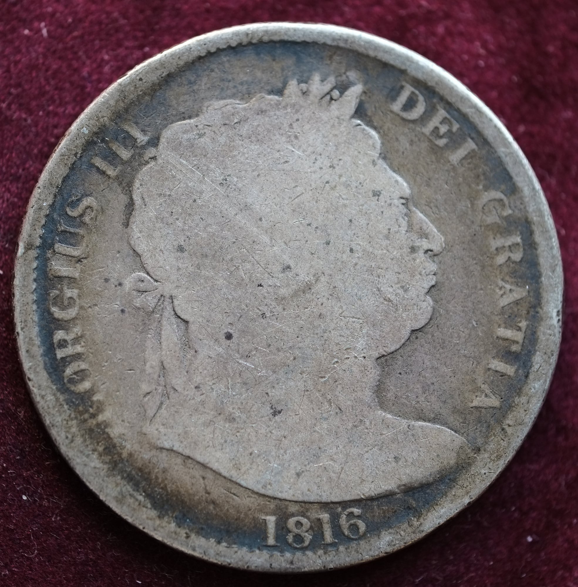 Image of 1816 Half Crown Silver Coin King George Iii