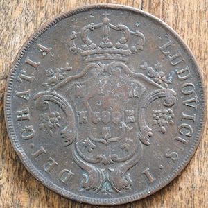 1865 20 Reis Portugal Azores Luiz I