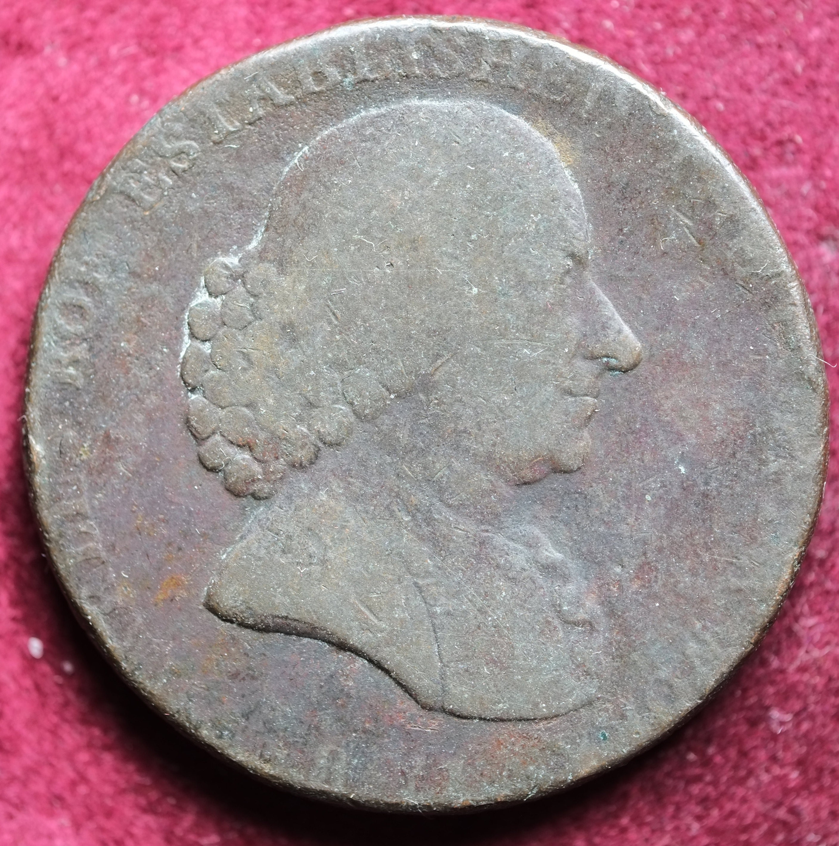 Image of 1791 Half Penny Token Cheshire - Macclesfield Charles Roe Copper Works