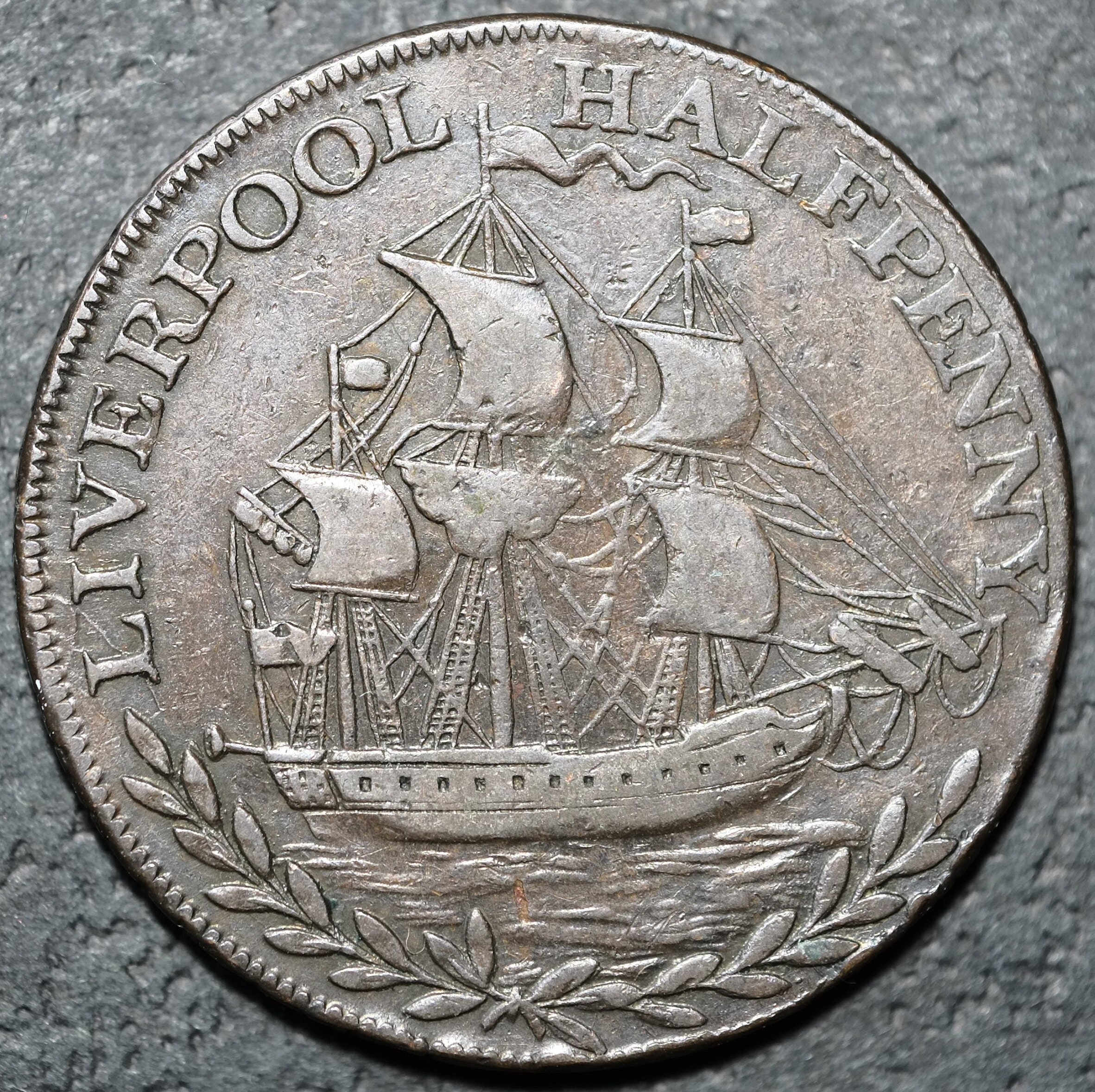 1794 Liverpool Half Penny Token - Etsy