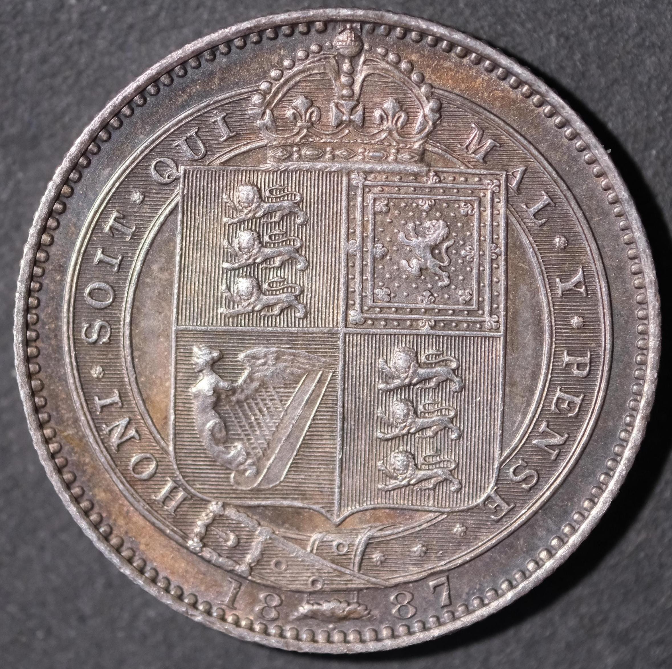 1887年 ビクトリア銀貨 1シリング - Etsy 日本