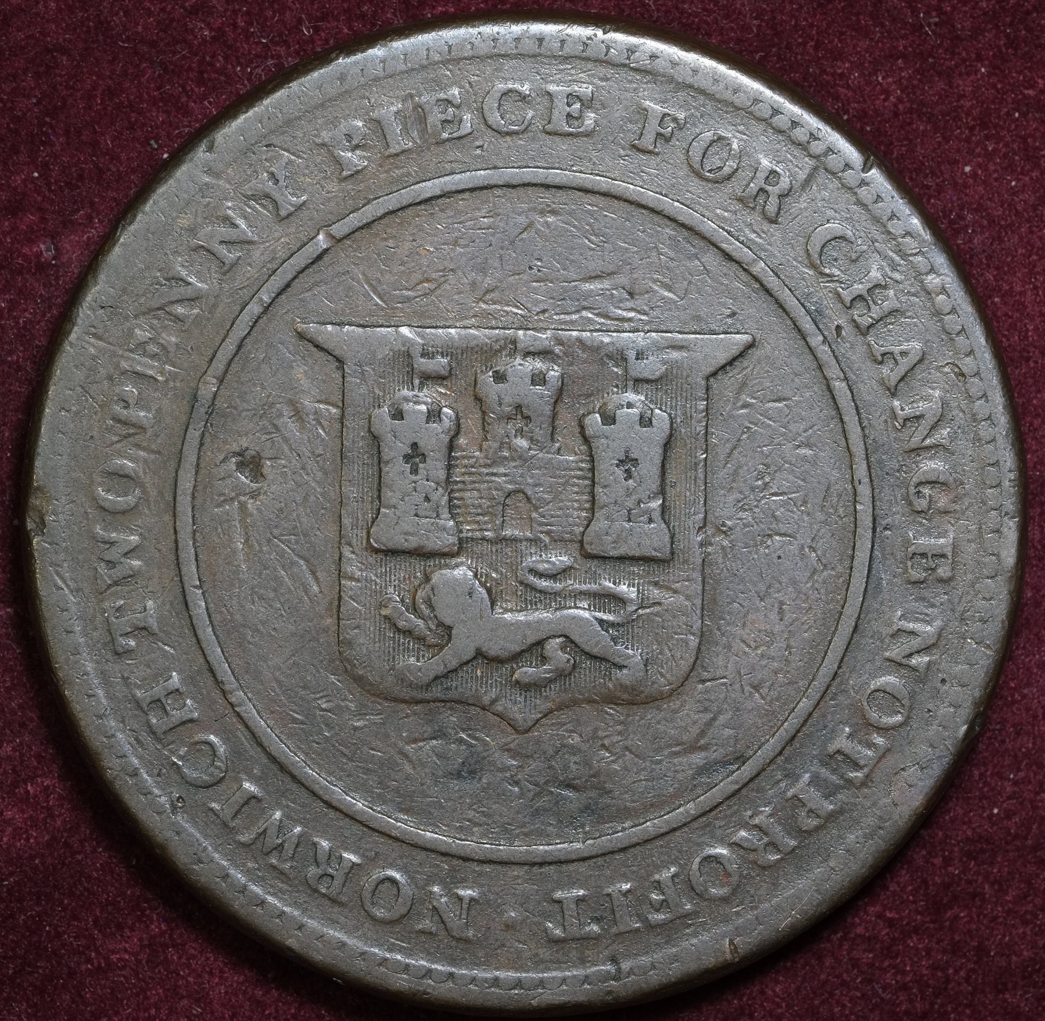 Image of 1811 - 1815 Large Twopenny Token Norwich Robert Blake
