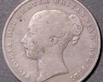 1883年 ビクトリア銀貨 1シリング - Etsy 日本