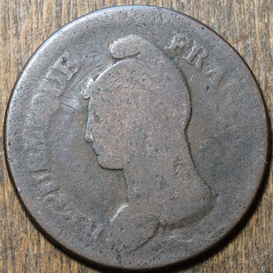 1799 K Un Decime 10 Centimes L&#39;an 8 French Revolutionary era coin