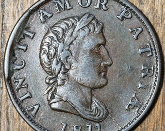 Half Penny British Copper Company Token 1811 VINCIT AMOR PATRIÆ
