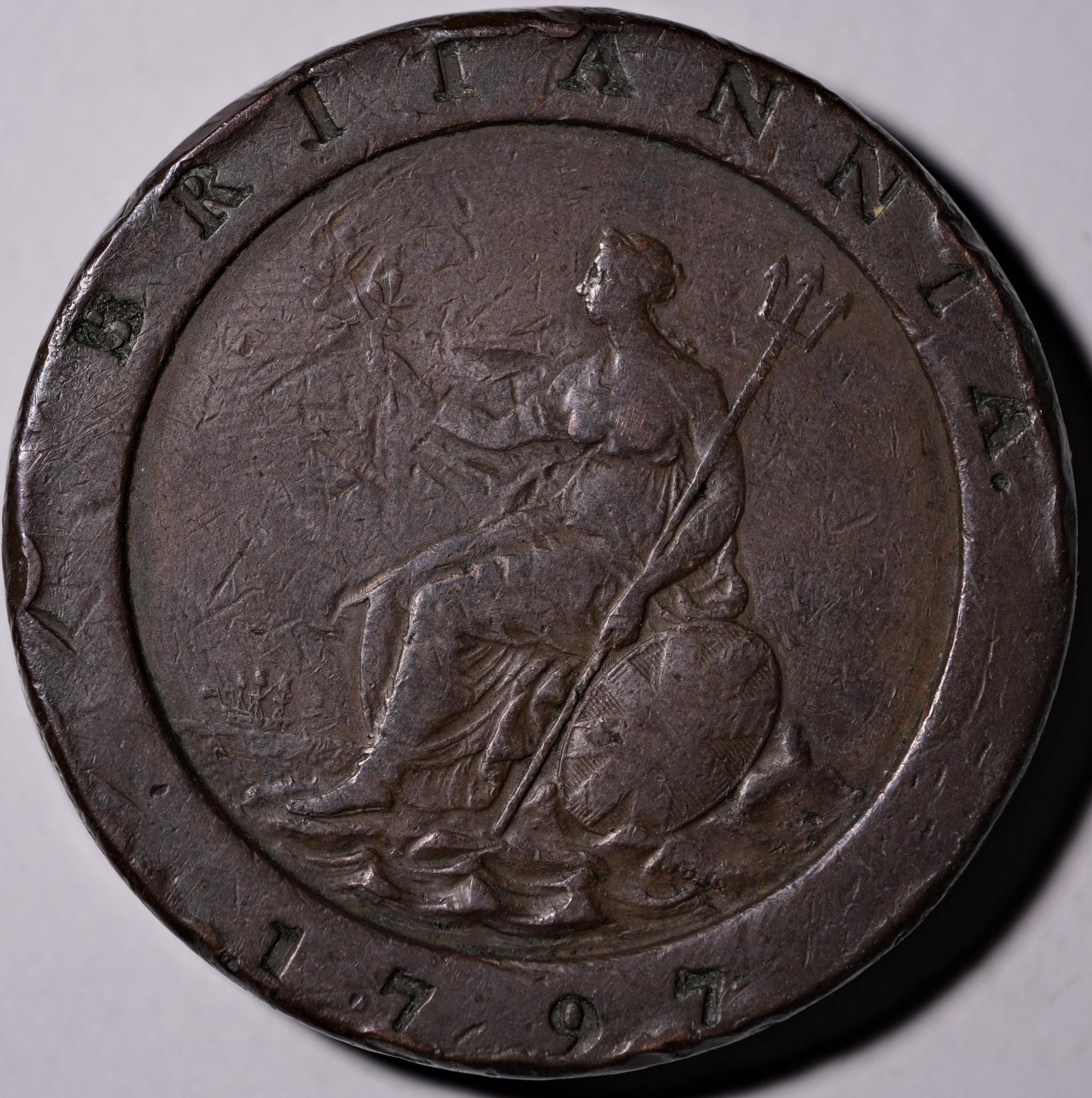 コ*木様 1797年 英国カートホイール 2ペンス 銅貨ジョージ3世 1797年 カートホイール 2ペンス硬貨 ジョージ3世 - Etsy 日本