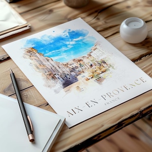 Aix-en-Provence Print, Aix-en-Provence Travel Poster, France Travel Poster