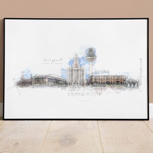 Liverpool Print, Skyline Print