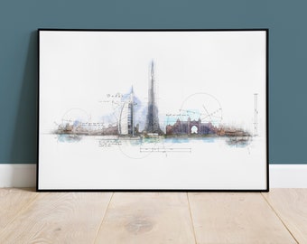 Dubai Skyline Print