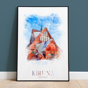 Kiruna Sweden Print, Travel Print