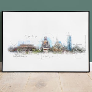 Hong Kong Skyline Print
