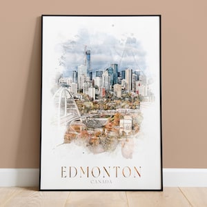 Edmonton Print, Canada Travel Print