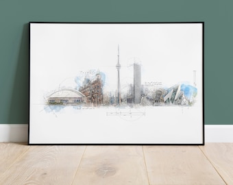 Toronto Skyline Print, Canada