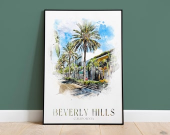 Beverly Hills Print, California Print