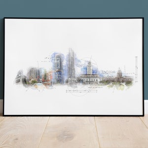 Austin Texas Print, Skyline Print