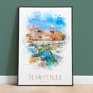 Marseille Travel Print, France