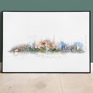 Istanbul Skyline Print