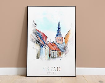 Ystad Sweden Print, Travel Print