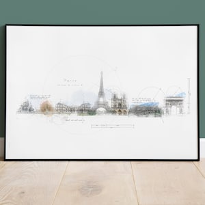 Paris Skyline Print
