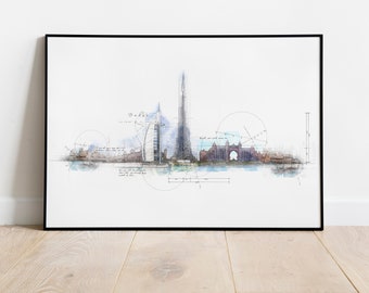 Dubai Print, Skyline Print