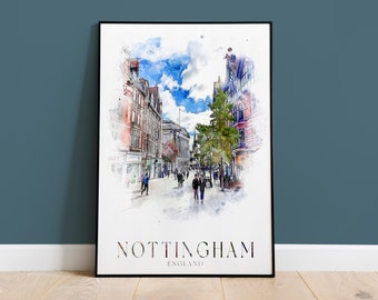 Nottingham Print, Travel Print