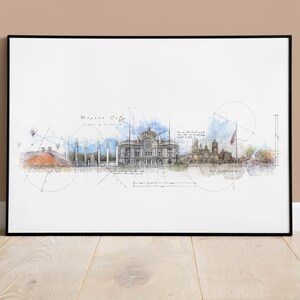 Mexico City Skyline Print