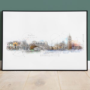 Venice Skyline Print, Italy
