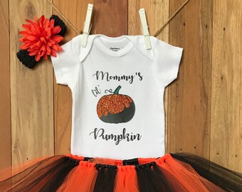 Harvest Photos Mommy/'s Lil/' Pumpkin Baby Girl Clothes Pumpkin Photo Halloween Outfit November Baby Baby Clothes Cute Pumpkin Outfit
