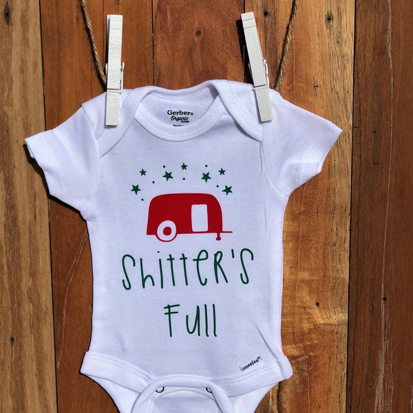 Christmas Baby Outfit, Unisex Onesie, Shitter's Full, Baby Christmas Clothes, Christmas Onesie, Holiday Baby, Funny Onesie, Funny Baby Shirt