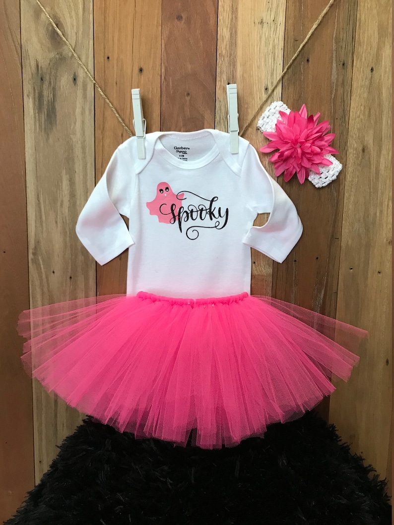 Spooky Pink Ghost Baby Girl Clothes Onesie Halloween - Etsy