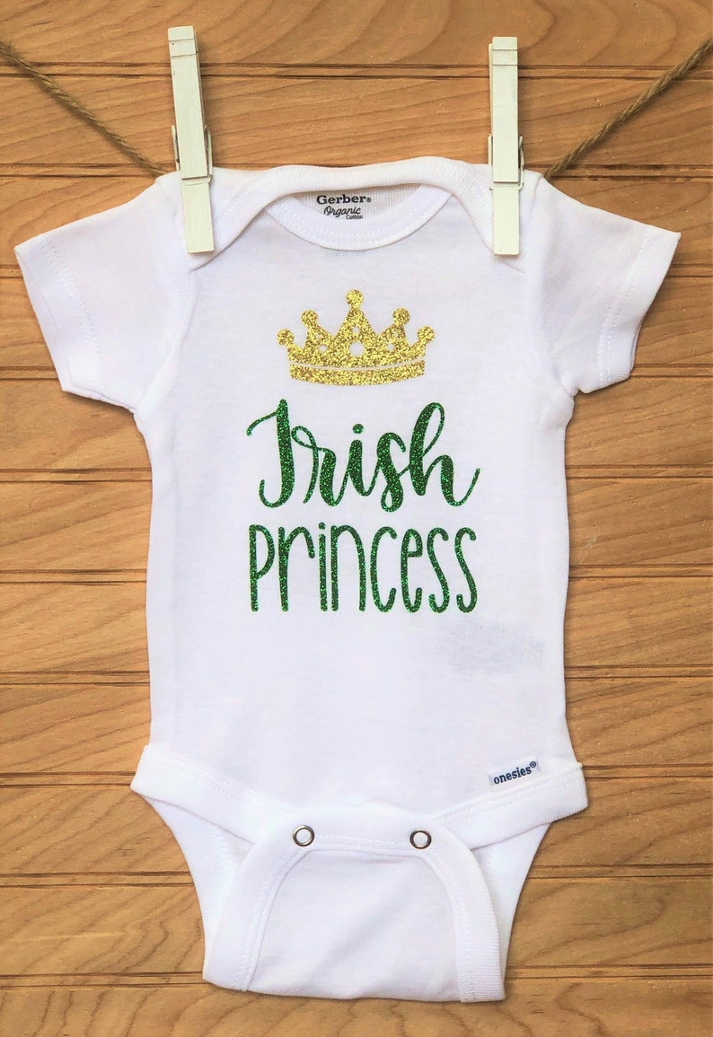 Cute Onesie First Saint Patrick/'s Day Outfit Patrick/'s Day Onesie St Baby Girl Onesie Cute Baby Clothes Irish Princess Princess Baby
