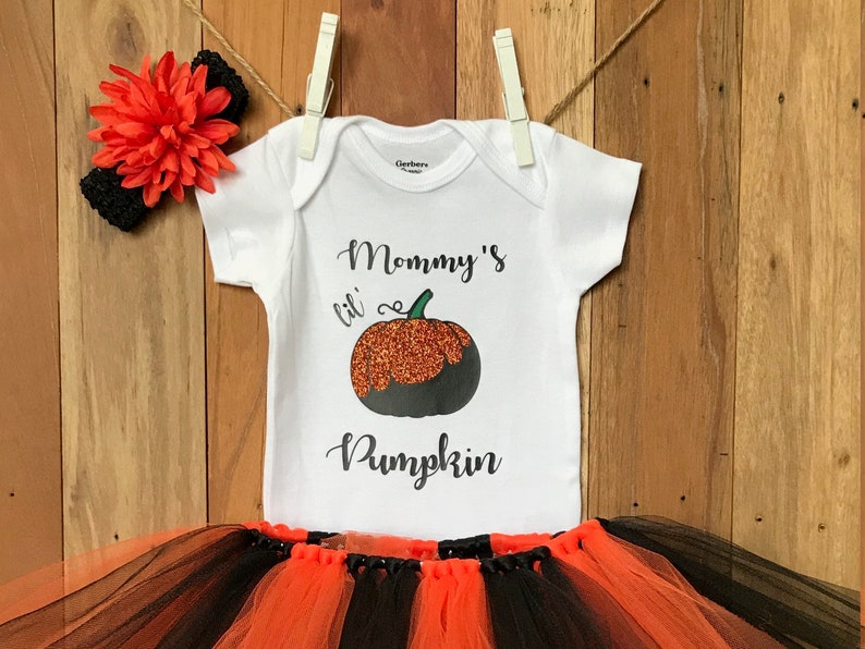 Harvest Photos Mommy/'s Lil/' Pumpkin Baby Girl Clothes Pumpkin Photo Halloween Outfit November Baby Baby Clothes Cute Pumpkin Outfit