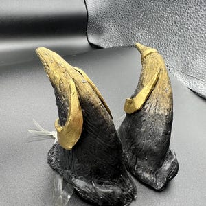 Large, Black and gold -  Baldur’s gate inspired resin horns