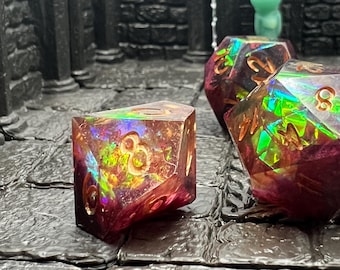 Cassiopeia Nebula - 9 piece dice set