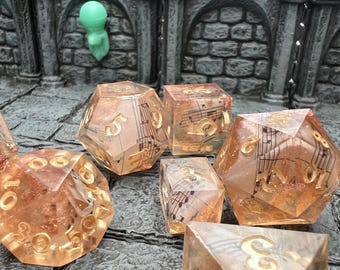 Bardic Inspiration - Limited Ed. lord of the rings score -  handmade dice set
