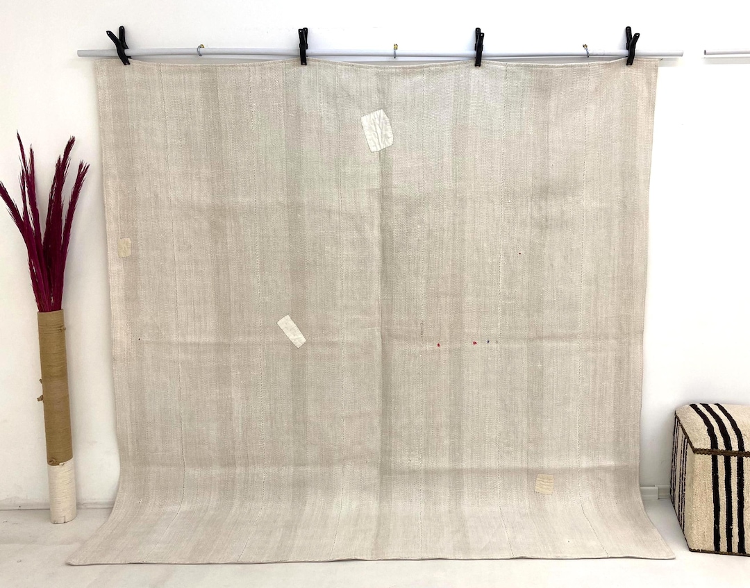 Square Hemp Rug 7x7, Large Natural Jute Area Rug - Etsy