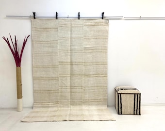 Large Hemp Rug 5x8, Natural Jute Area Rug ,5'0x7'9 ft