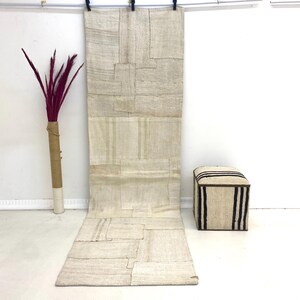 ハンドメイドジュートランナーラグ：素朴な農家風の廊下装飾（2'8x9'6フィート）