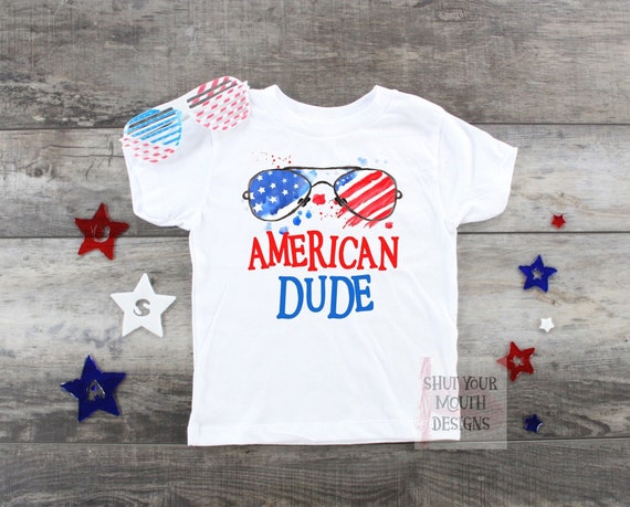 Fourth of July Boy American Dude Shirt Toddler Boy Fourth | Etsy