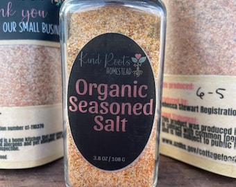 Organic Seasoned Salt Blend with Redmond Real Salt | Garlic Onion Spice Rub