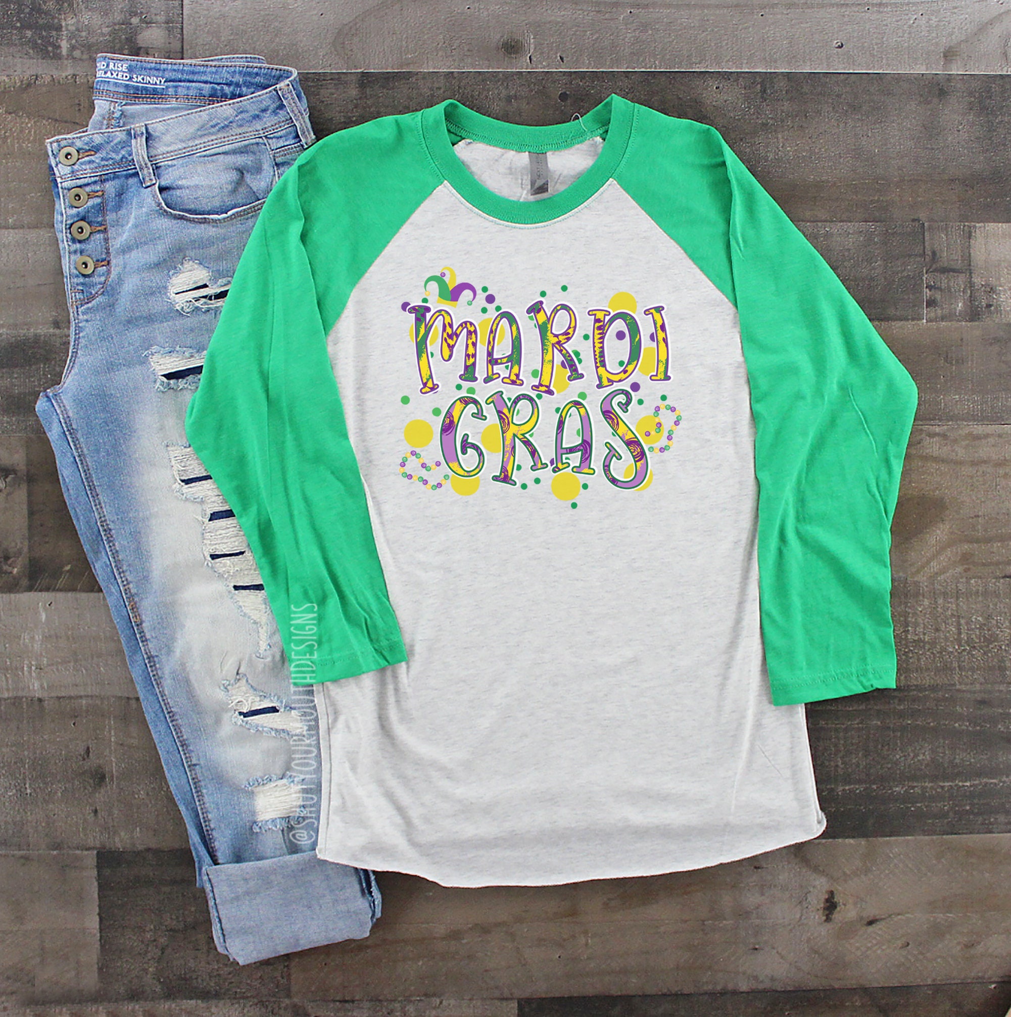 pretty mardi gras shirt