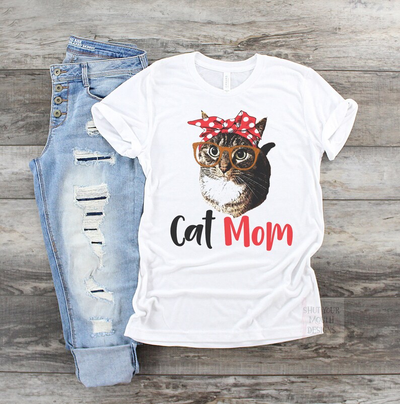 Cat Mom Shirt Cute Women Shirt Fur Mom Fur Mama Fur Momma Etsy