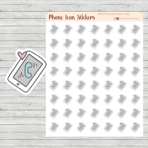 Handy Icon Sticker // Planner Sticker // Funktionale Sticker // Printed Sticker