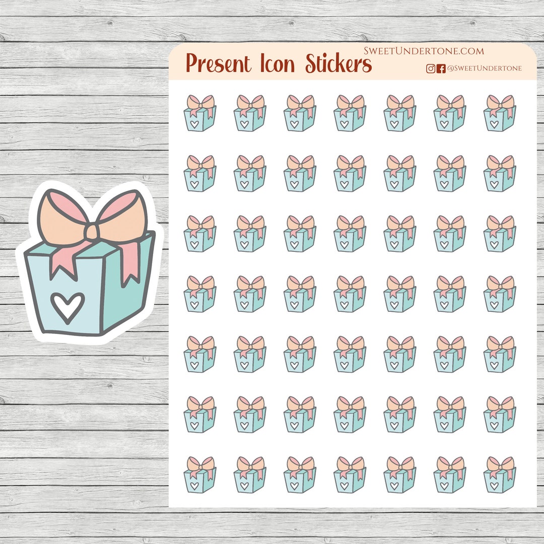 Present Tense Sticker Present Icon Stickers // Planner Stickers // Functional Planner ...