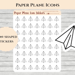 Papierflieger Sticker // Planer Sticker // Funktionale Planner Sticker // Gedruckte Sticker